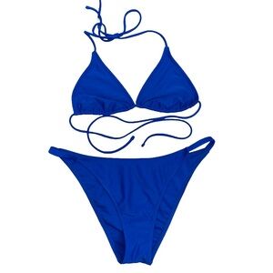 Blue Triangle Bikini Set